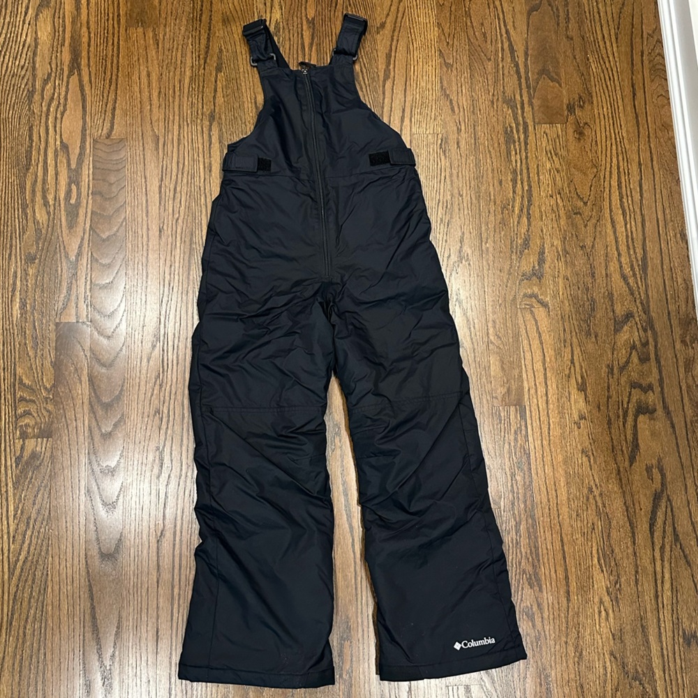 Columbia Kids’ Snowslope Insulated Ski Bib, Black, Size Medium (10/12)